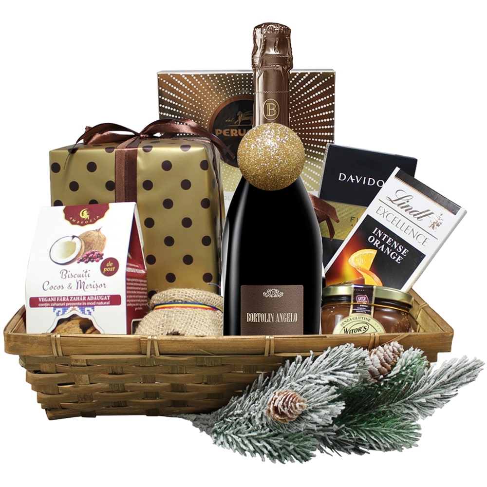 Cos cadou LUXURY BASKETS Beautifull Gold Winter 9BGW