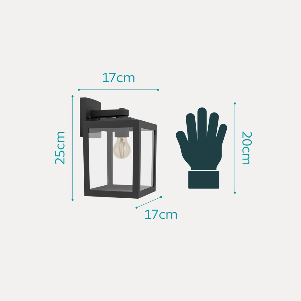 Aplica exterior EGLO Olgiata, 60W, E27, IP44, negru