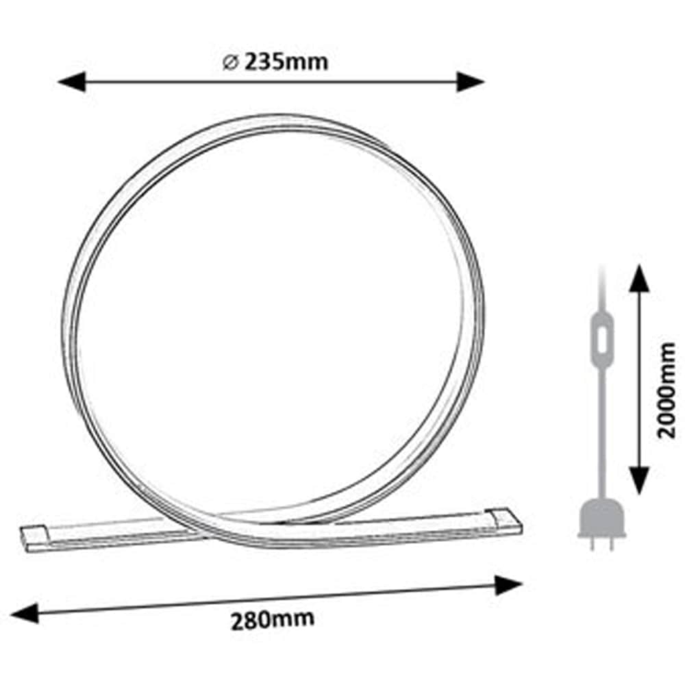 Veioza RABALUX Azula Q, 5W, 460lm, 4000K, IP20, negru