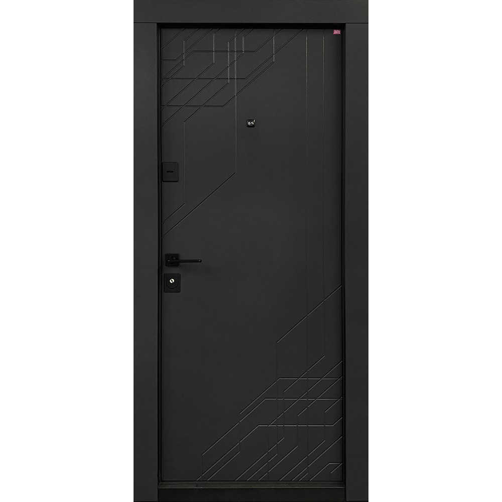Usa exterior BELLA CASA BC220, fara geam, dreapta, metal, 77 x 194 cm, antracit-alb