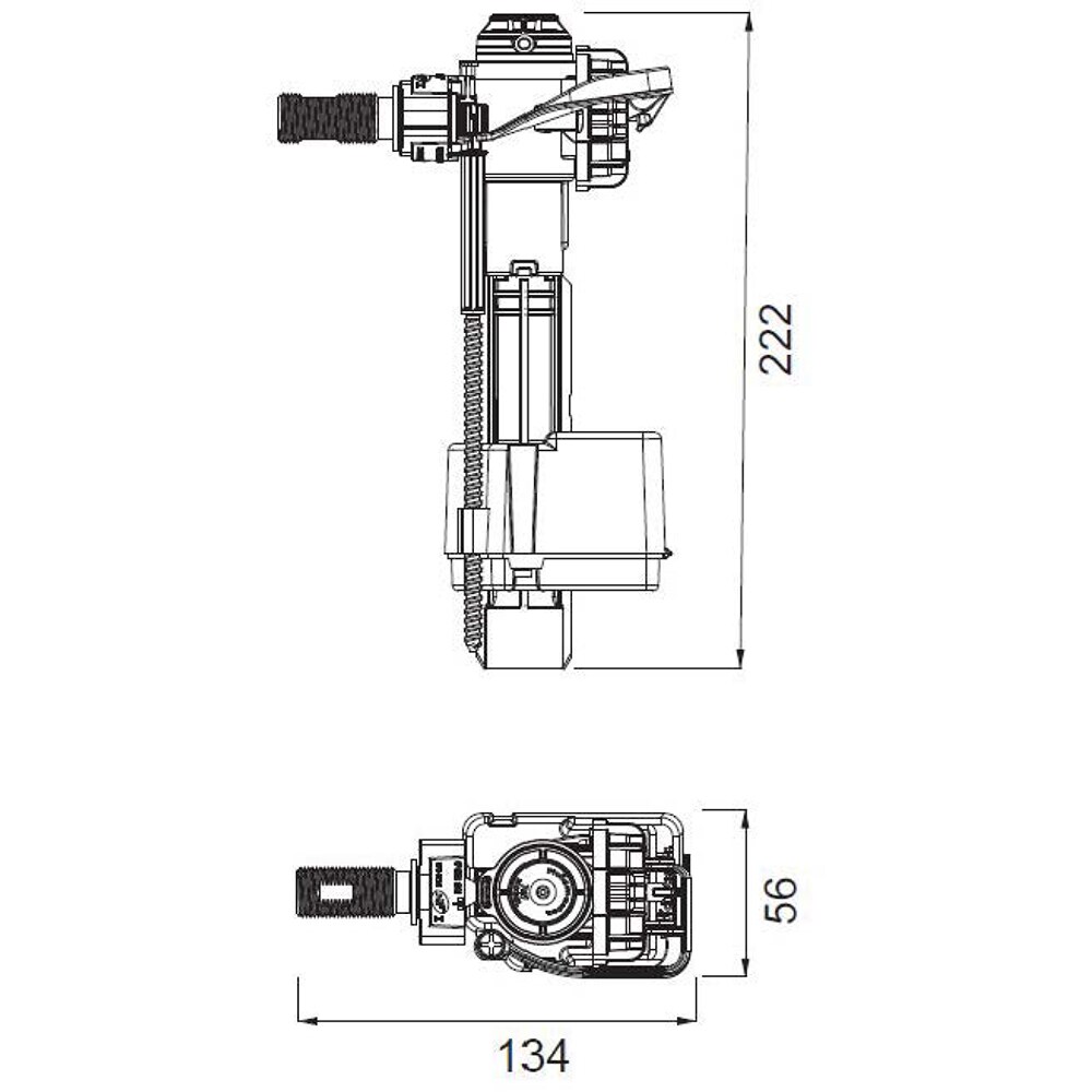 Mecanism de umplere WC FLUIDMASTER 747E-037-P20, racord 3/8"