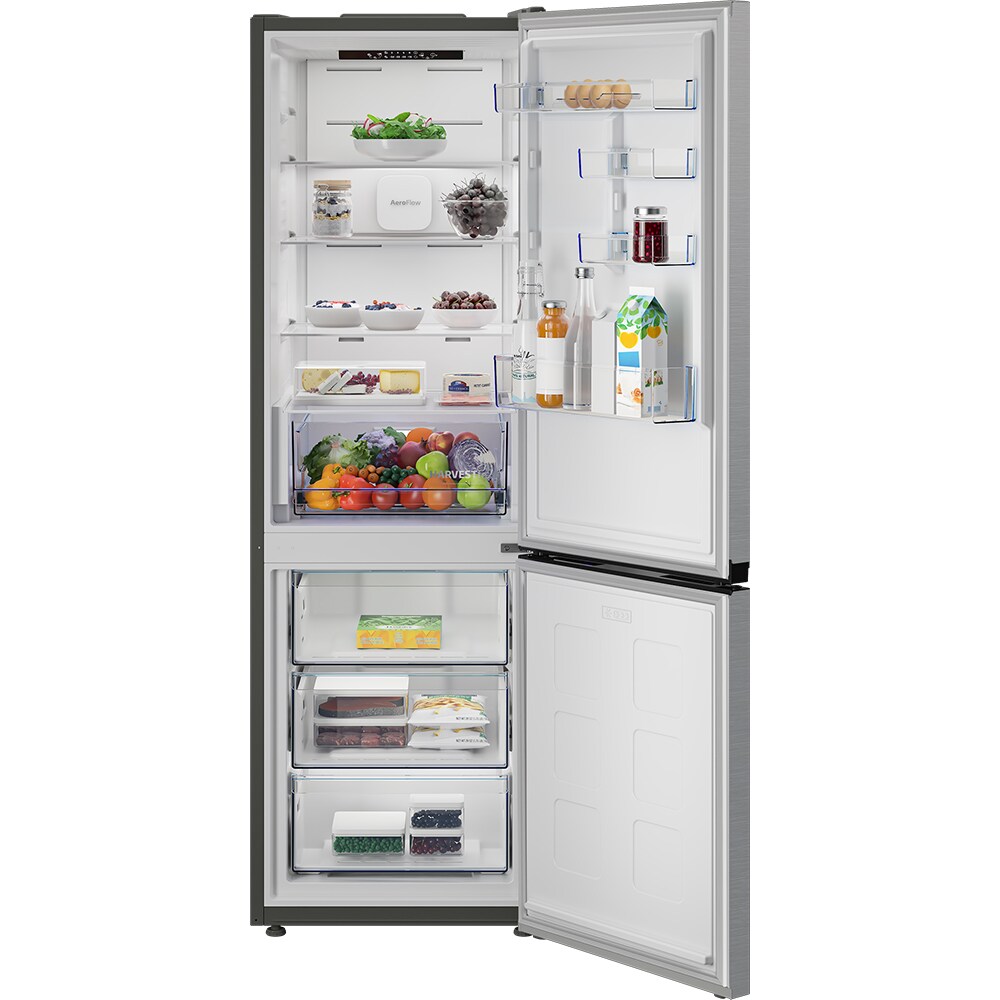 Combina frigorifica BEKO B5RCNA376HXB, No Frost, 370 l, H 186.5 cm, Clasa C, argintiu