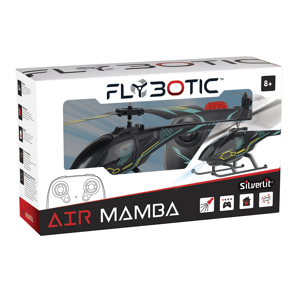 Elicopter cu telecomanda FLYBOTIC Air Mamba 753084753, 10 ani+, albastru-negru
