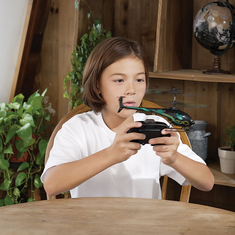 Elicopter cu telecomanda FLYBOTIC Air Mamba 753084753, 10 ani+, albastru-negru