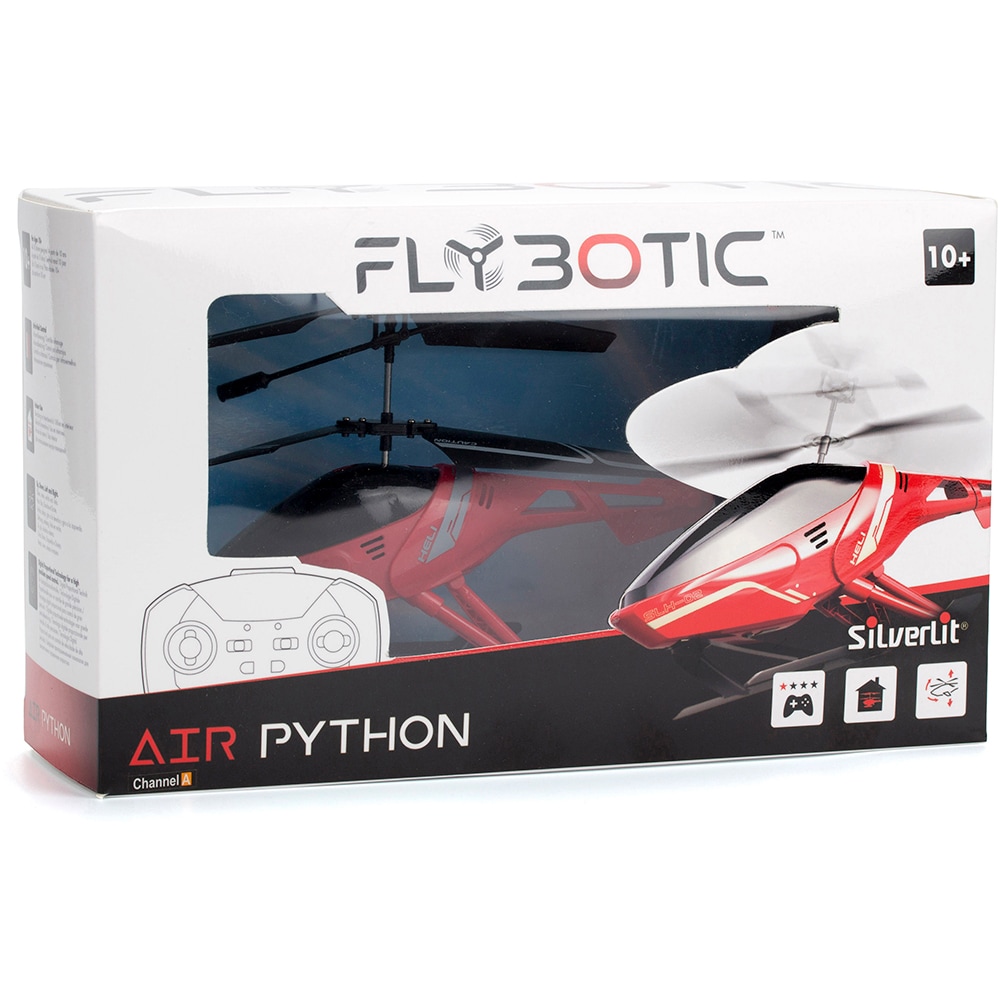Elicopter cu telecomanda FLYBOTIC Air Python 753084787, 10 ani+, rosu-negru