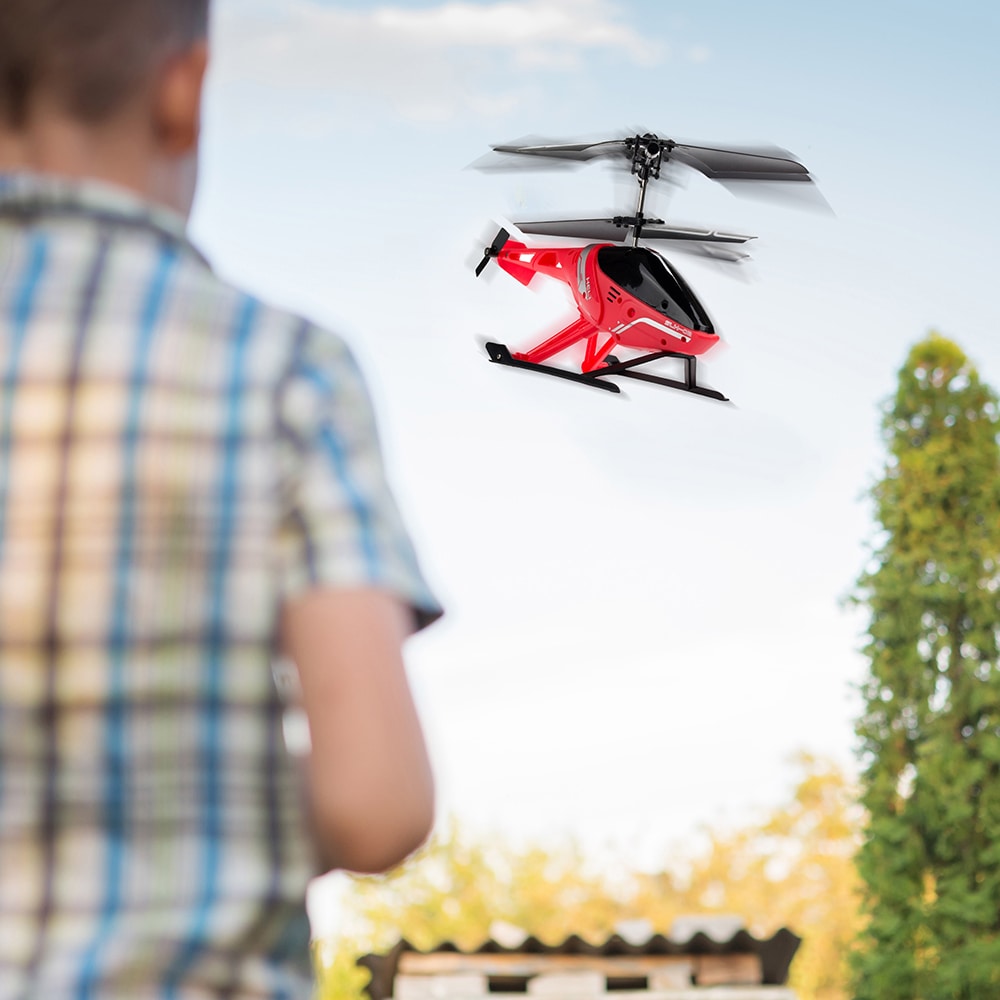 Elicopter cu telecomanda FLYBOTIC Air Python 753084787, 10 ani+, rosu-negru