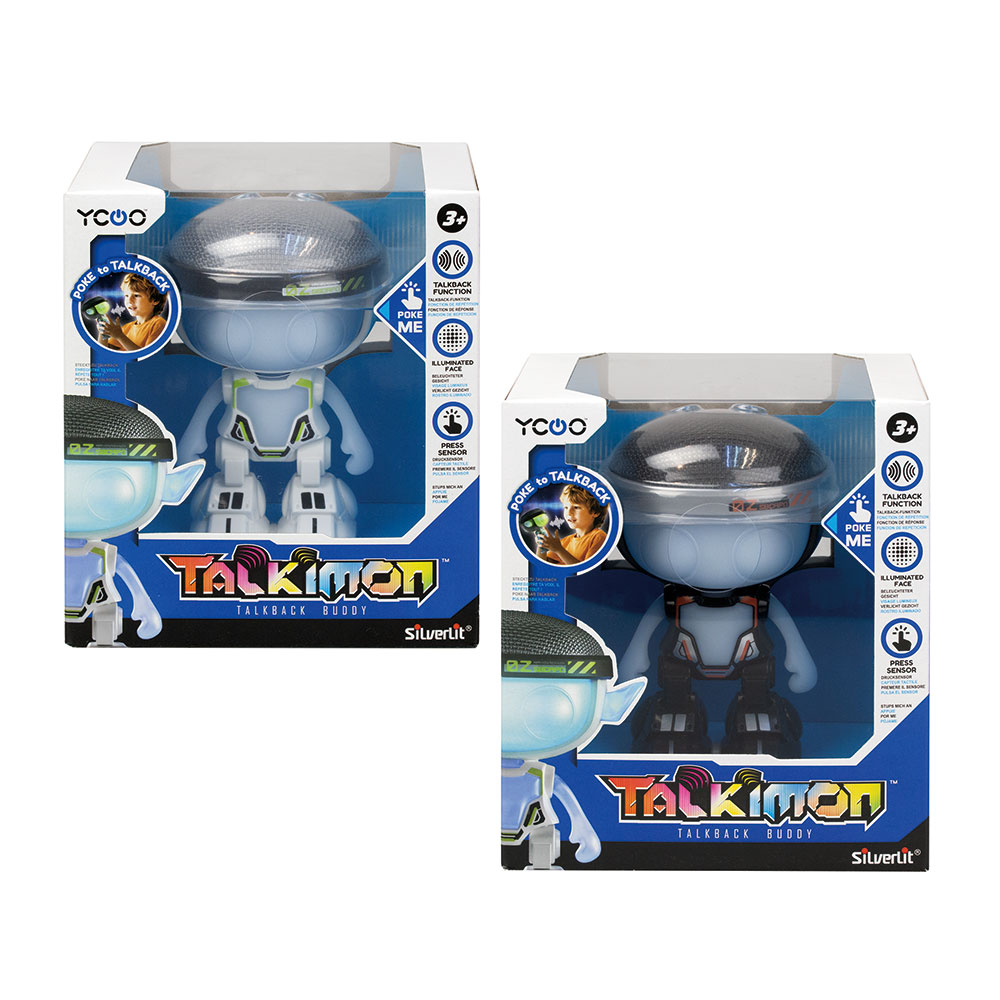 Robot SILVERLIT Ycoo Talkimon 753088494, 3 ani+, alb-negru