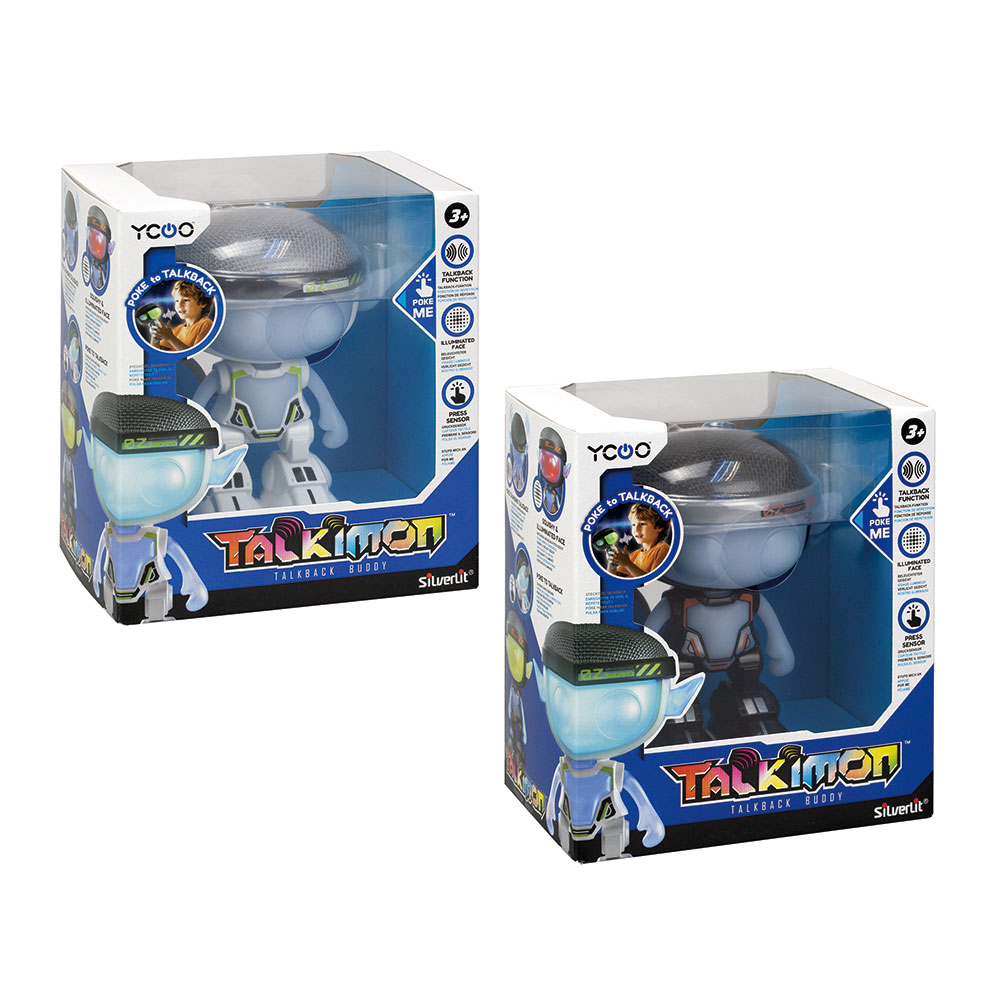 Robot SILVERLIT Ycoo Talkimon 753088494, 3 ani+, alb-negru