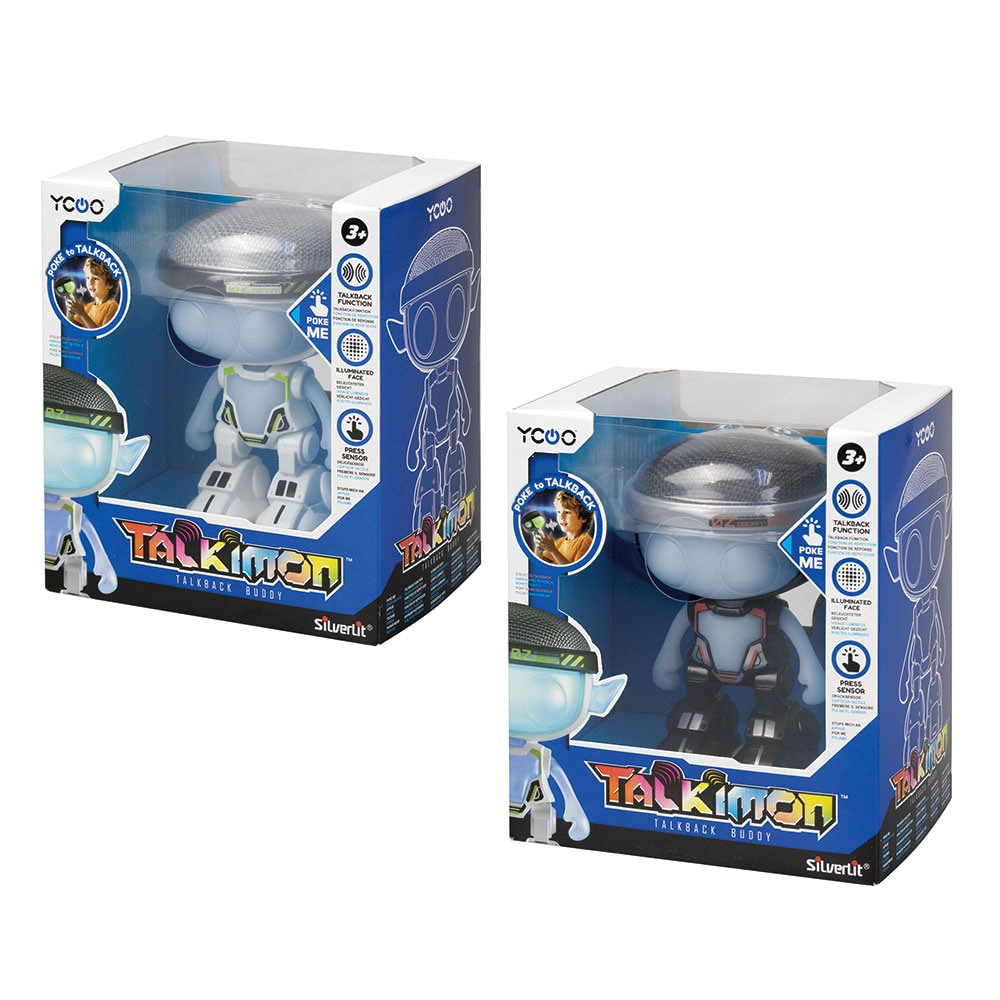 Robot SILVERLIT Ycoo Talkimon 753088494, 3 ani+, alb-negru