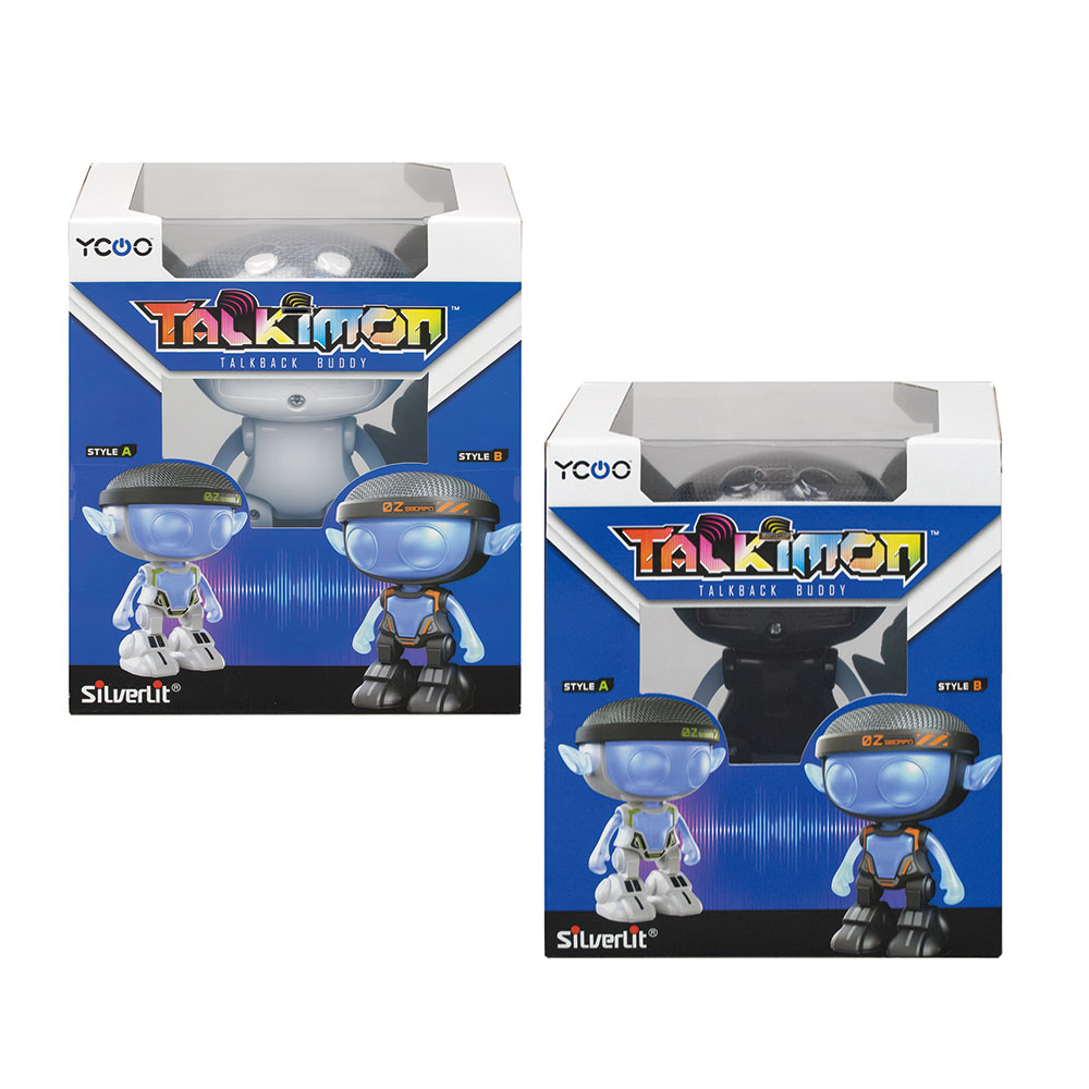 Robot SILVERLIT Ycoo Talkimon 753088494, 3 ani+, alb-negru