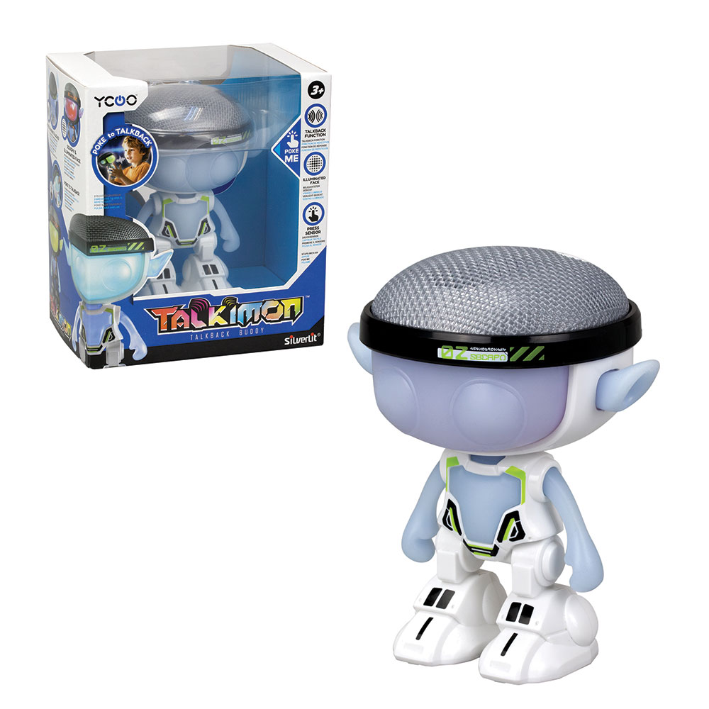 Robot SILVERLIT Ycoo Talkimon 753088494, 3 ani+, alb-negru