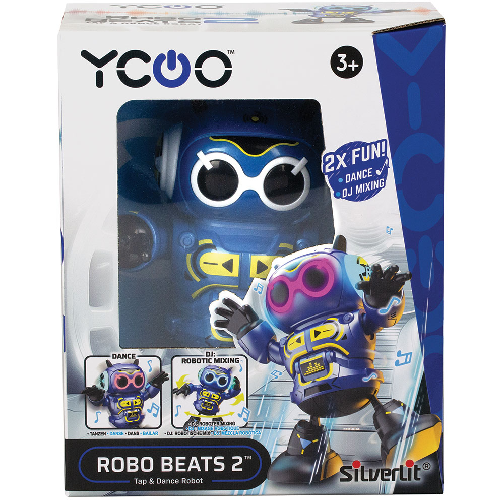 Robot SILVERLIT Ycoo Robo Beats 753088599, 5 ani+, alb-negru