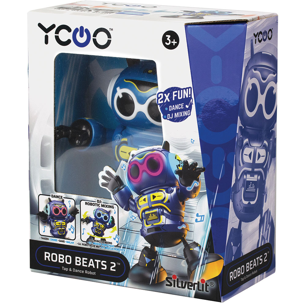 Robot SILVERLIT Ycoo Robo Beats 753088599, 5 ani+, alb-negru