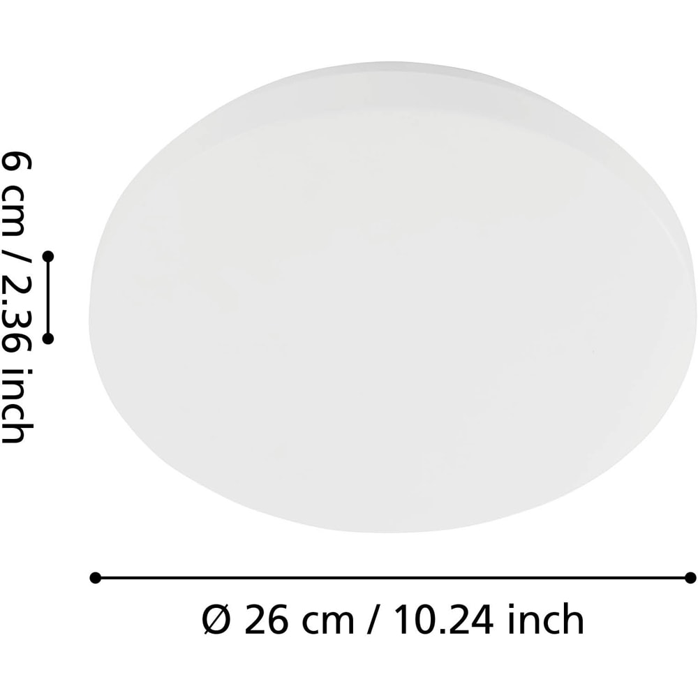 Plafoniera LED EGLO 75501, 11W, 1200lm, lumina calda, IP20, alb