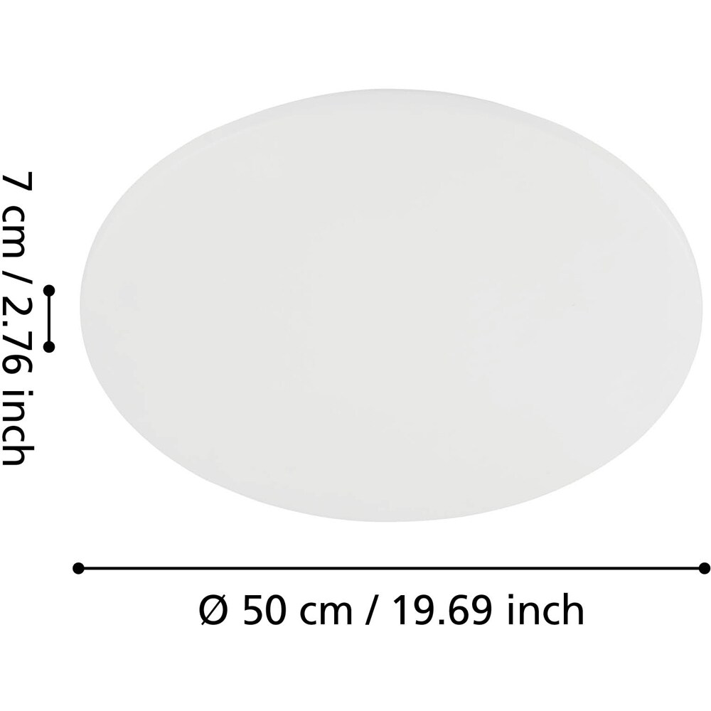 Plafoniera LED EGLO 75503, 34W, 4600lm, lumina calda, IP20, alb
