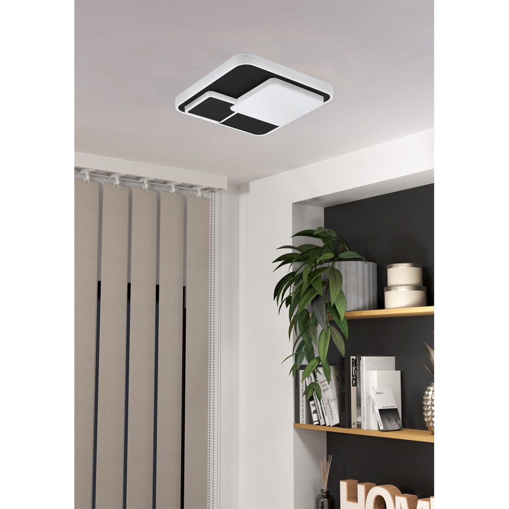 Plafoniera EGLO Lepreso, LED, 19.5W, 2300lm, negru