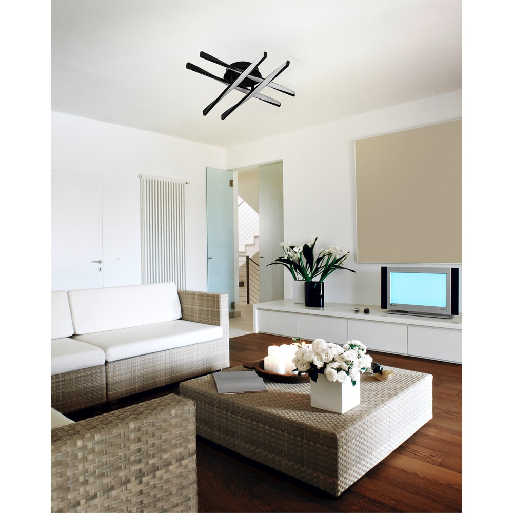 Plafoniera EGLO Adeje, LED, 19W, 2600lm, 3000K, negru