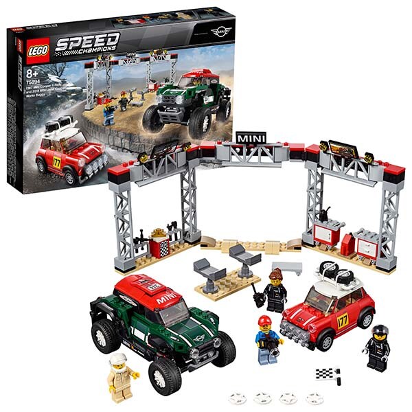 LEGO Speed Champions: 1967 Mini Cooper S Rally si automobil sport 2018 MINI John Cooper Works 75894, 8 ani+, 481 piese
