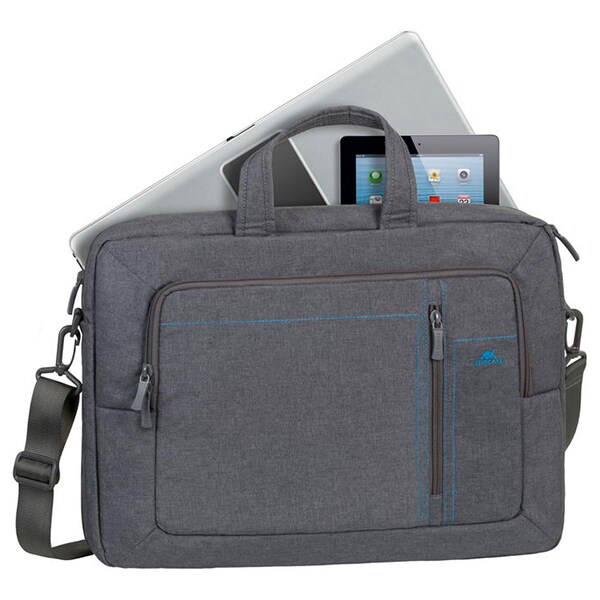 Geanta/Rucsac laptop RIVACASE 7590, 16", poliester, gri
