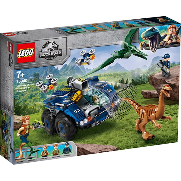 LEGO Jurassic World: Evadarea lui Gallimimus si Pteranodon 75940, 7 ani+, 391 piese