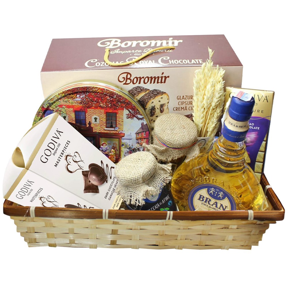 Cos cadou LUXURY BASKETS Traditii Romanesti 8TR