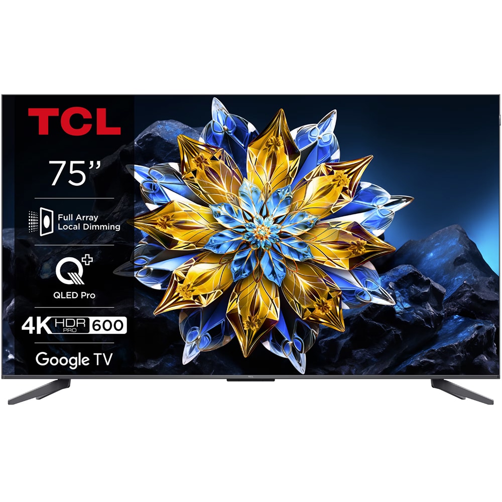 Televizor QLED Smart TCL 75C655 PRO, Ultra HD 4K, 189cm