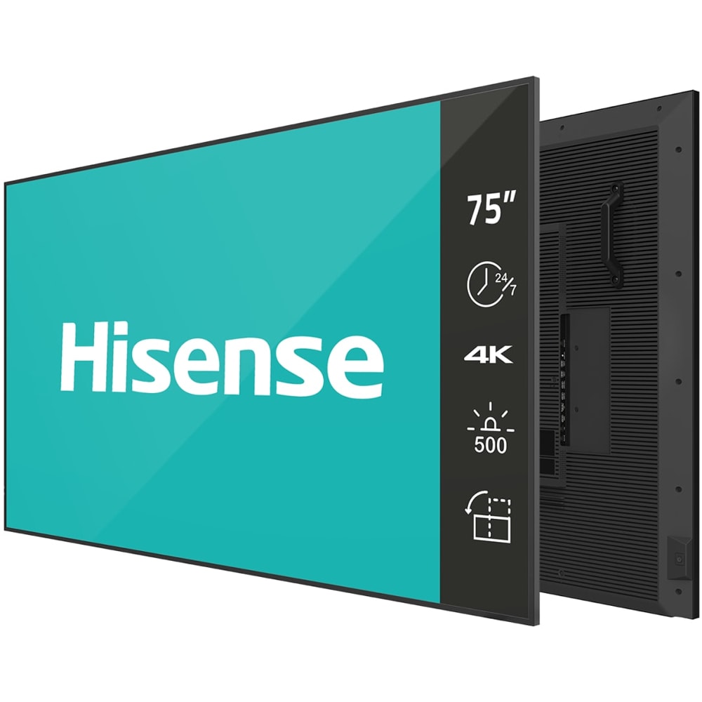 Display profesional HISENSE 75DM66D, 75", 4K UHD, 60Hz, Wi-Fi, Boxe, negru
