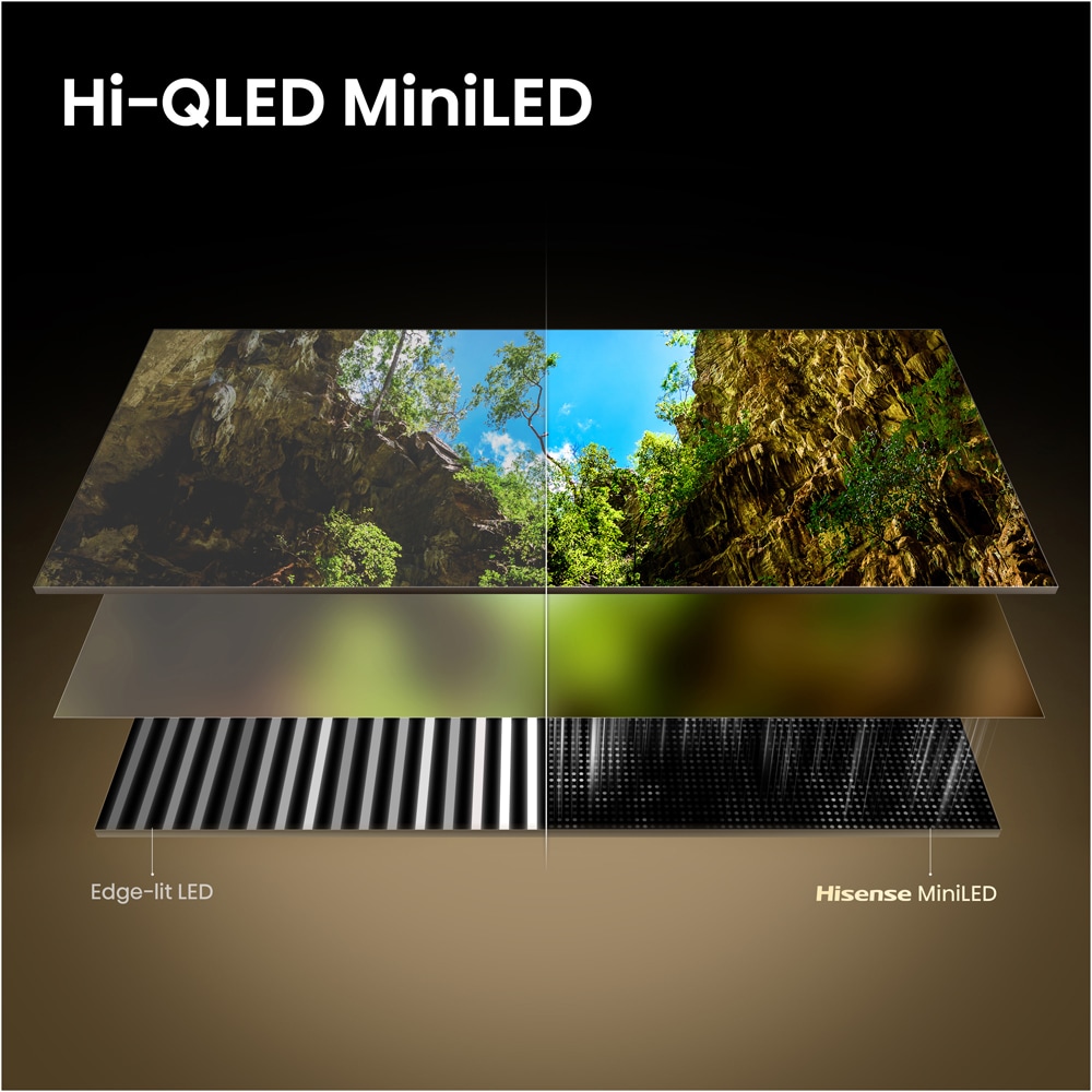 Televizor Mini-LED ULED Smart HISENSE 75E8S, Ultra HD 4K, HDR, 189cm