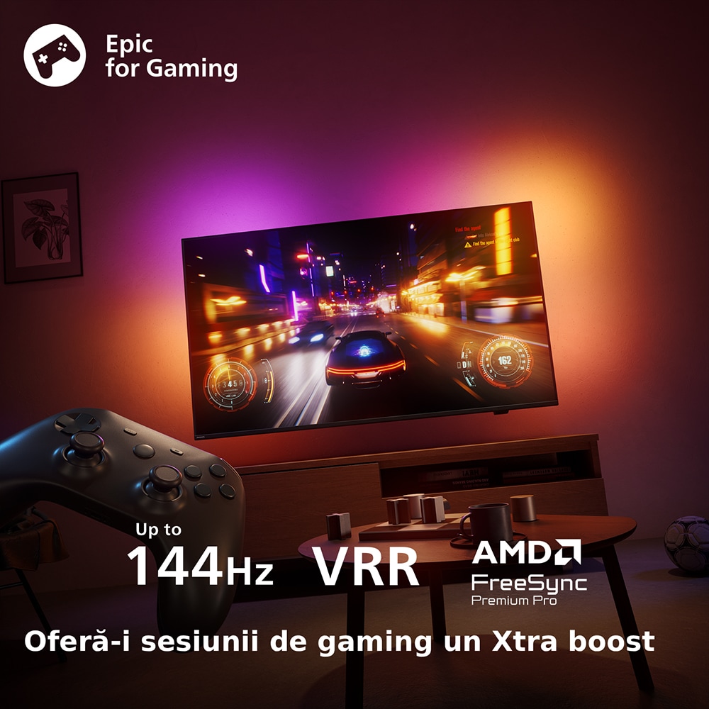 Televizor QD MiniLED Smart PHILIPS 75MLED950, Ultra HD 4K, HDR10+, 189cm