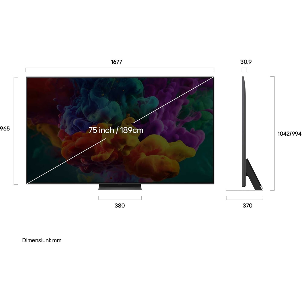 Televizor QNED Evo Mini LED LG 75QNED87B3A, Ultra HD 4K, 189cm