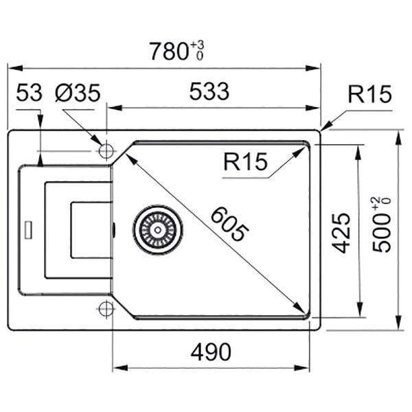 Chiuveta bucatarie FRANKE Urban UBG 611-78, 1 cuva, picurator reversibil, compozit granit, avena