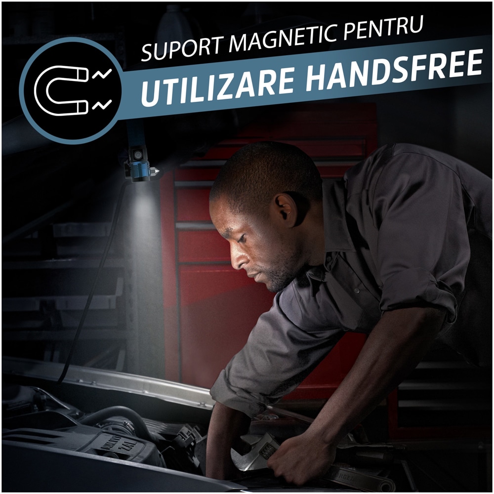 Lanterna LED ENERGIZER, 500lm, Li-Ion, albastru