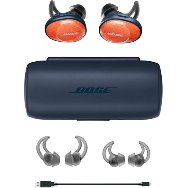 Casti BOSE SoundSport Free 774373-0030, True Wireless, Bluetooth, In-Ear, Microfon, portocaliu