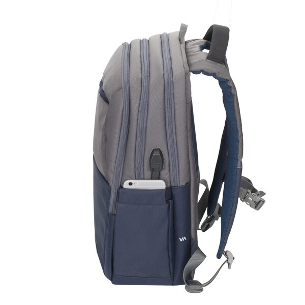 Rucsac laptop RIVACASE 7777, 17,3", poliester-nailon, albastru-gri