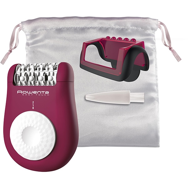 Epilator ROWENTA EP1120F0, 24 pensete, 2 viteze, 3 accesorii, Easy Touch, retea, roz