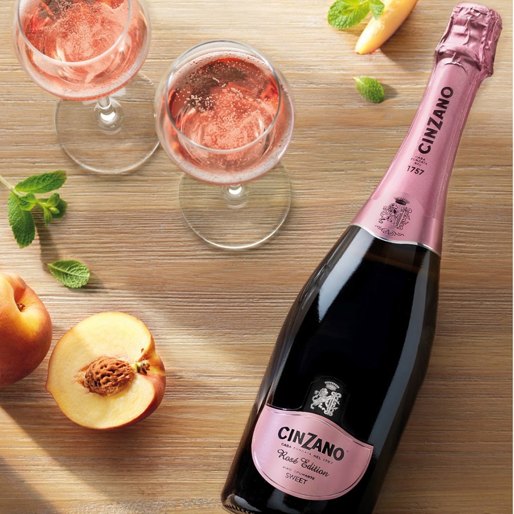 Vin spumant rose Cinzano Rose Dolce, 0.75L