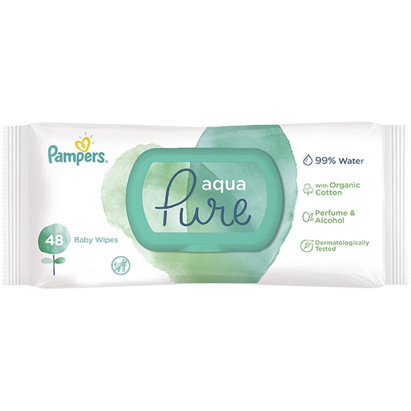 Servetele umede PAMPERS Aqua Pure, 48buc