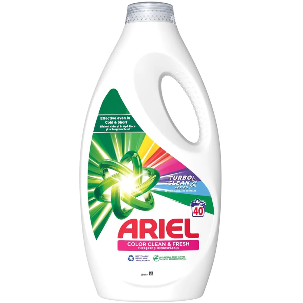 Detergent lichid ARIEL Color Clean & Fresh, 2 l, 40 spalari