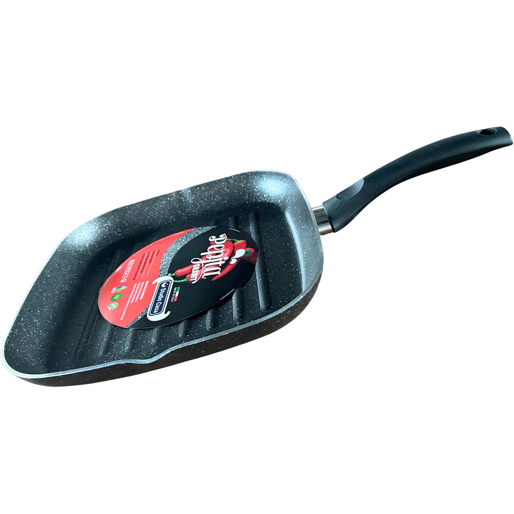 Tigaie grill STUDIO CASA Pepita Granit, 28x28cm, aluminiu, gri