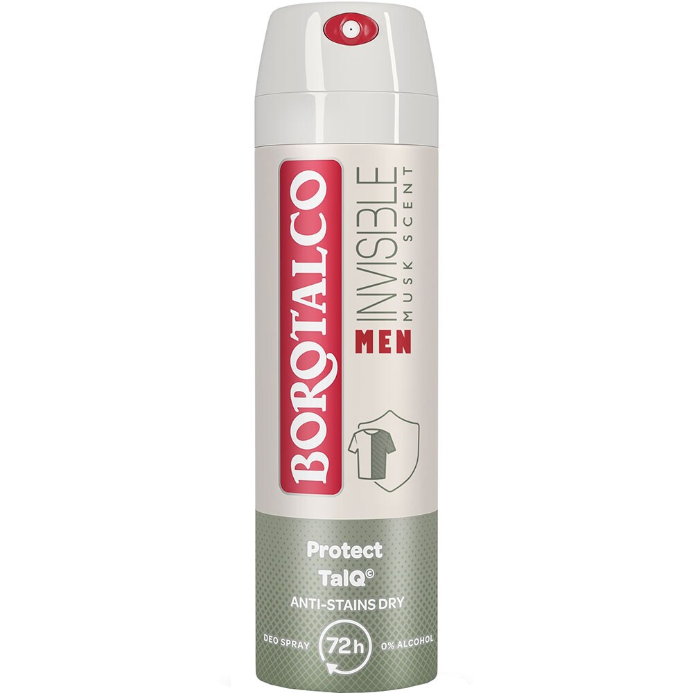Deodorant spray BOROTALCO Men Invisible, 150ml