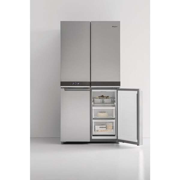 Side by Side WHIRLPOOL WQ9 B2L, No Frost, 594 l, H 187.4 cm, Clasa E, inox