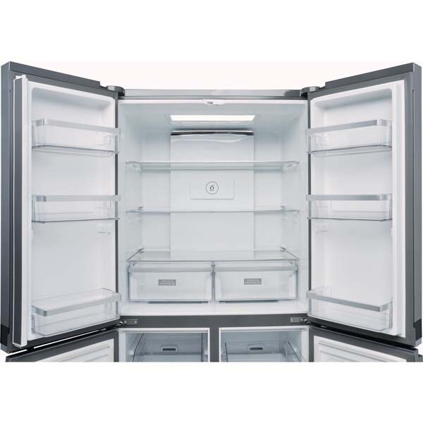 Side by Side WHIRLPOOL WQ9 B2L, No Frost, 594 l, H 187.4 cm, Clasa E, inox