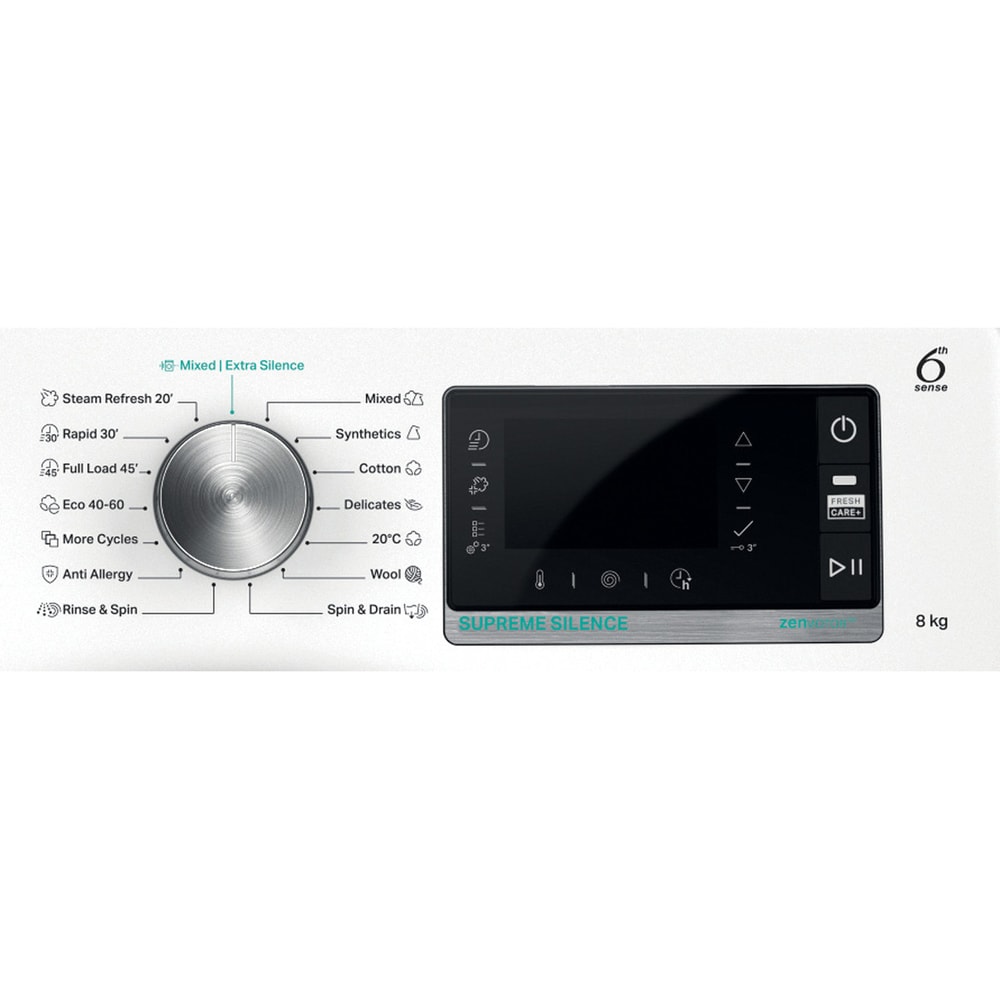 Masina de spalat rufe frontala WHIRLPOOL W6X W845WB EE, 8 kg, 1400rpm, Clasa B, alb