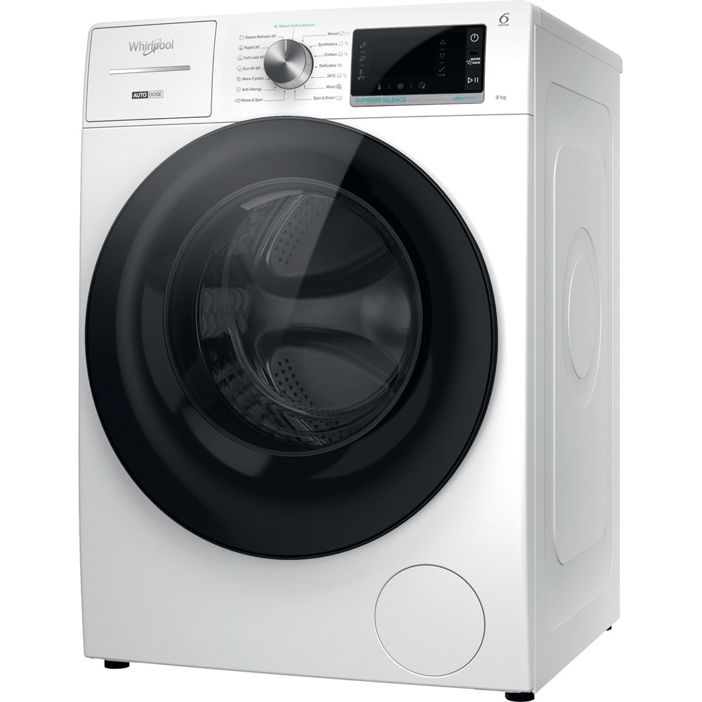 Masina de spalat rufe frontala WHIRLPOOL W8 W946WB EE, 9 kg, 1400rpm, Clasa A, alb