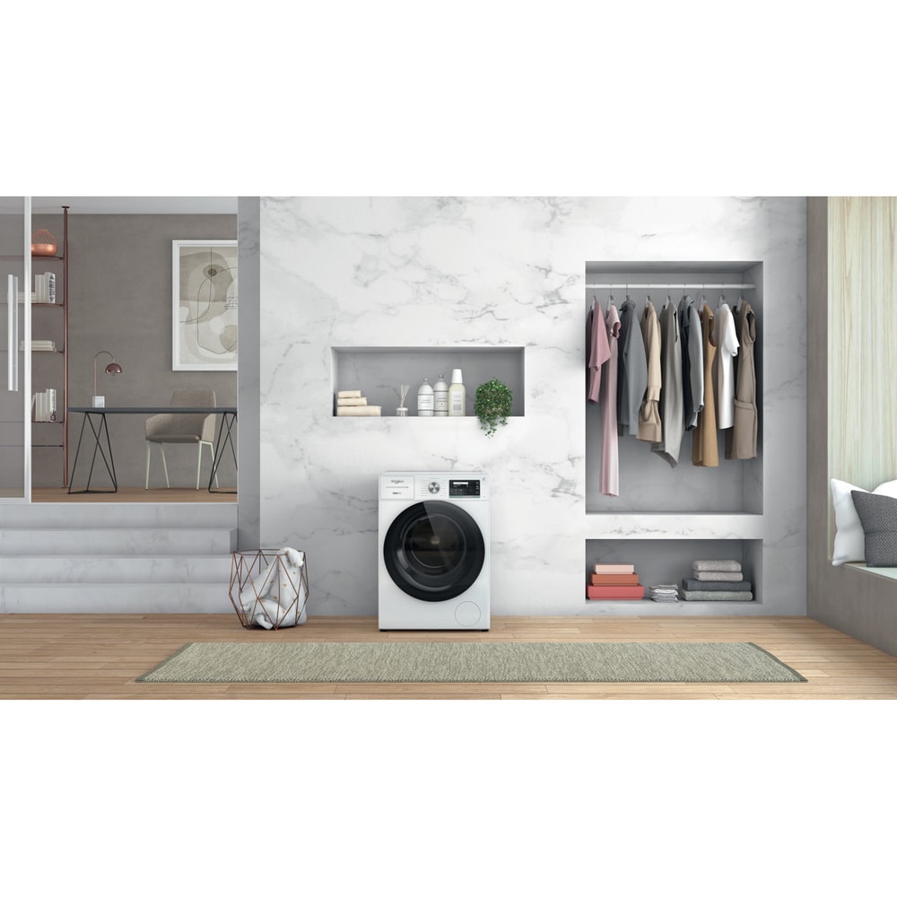 Masina de spalat rufe frontala WHIRLPOOL W8 W946WB EE, 9 kg, 1400rpm, Clasa A, alb