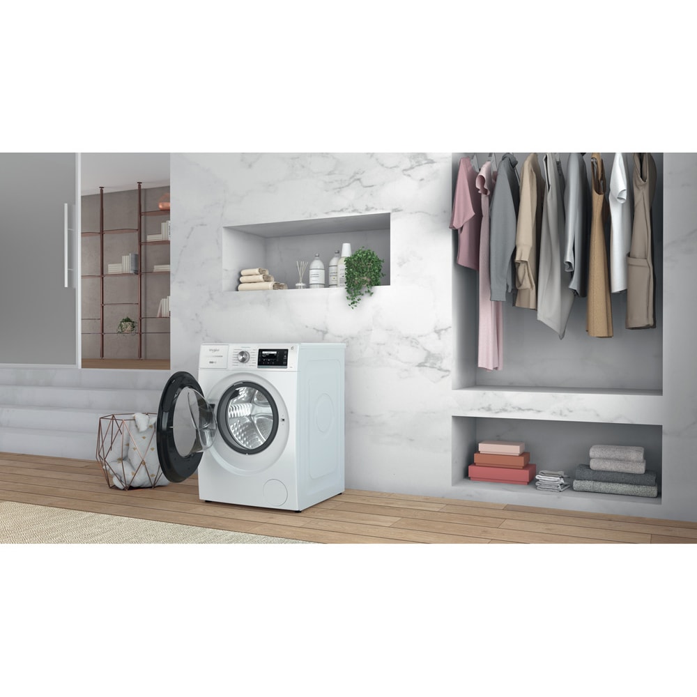 Masina de spalat rufe frontala WHIRLPOOL W8 W946WB EE, 9 kg, 1400rpm, Clasa A, alb