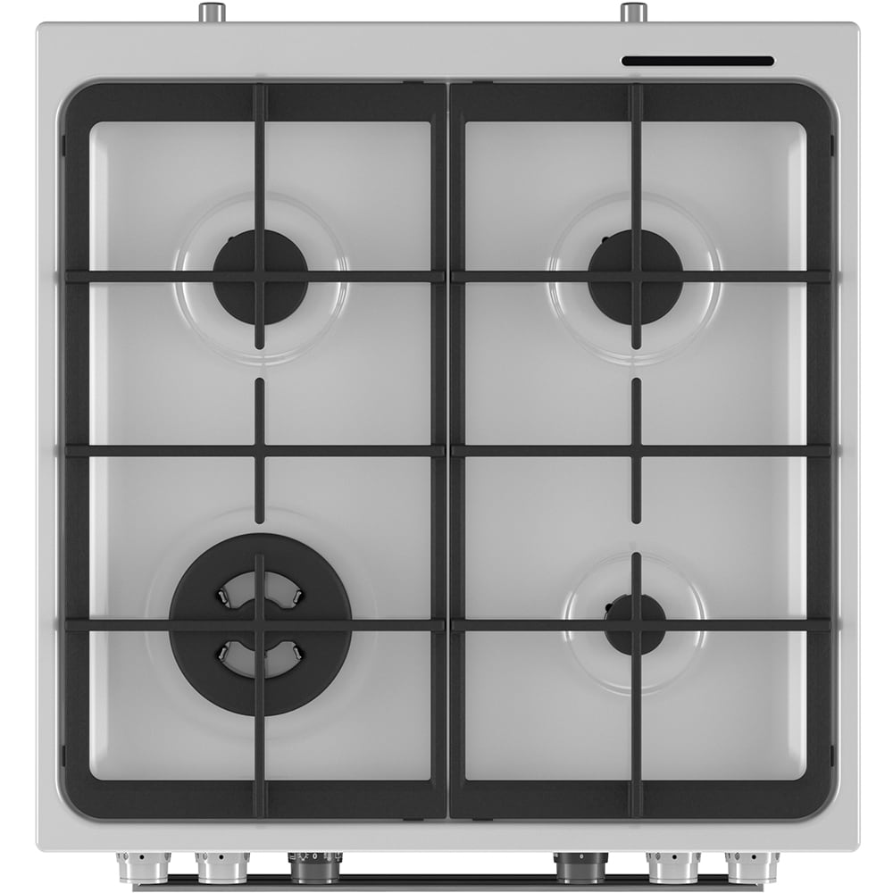 Aragaz WHIRLPOOL WS68G8CHW/E, 4 arzatoare, Gaz + Electric, L 60 cm, alb