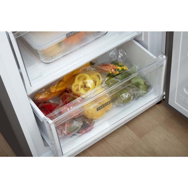 Combina frigorifica WHIRLPOOL W7 821O OX H, Total No Frost, 338 l, H 189 cm, Clasa E, 6th Sense, argintiu