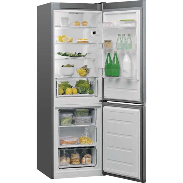 Combina frigorifica WHIRLPOOL W5 921E OX, Direct Cool, 372 l, 201.1 cm, Clasa E, inox