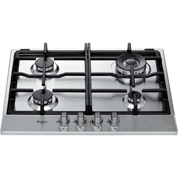 Plita incorporabila WHIRLPOOL AKR 353 IX, Gaz, 4 arzatoare, Wok, inox